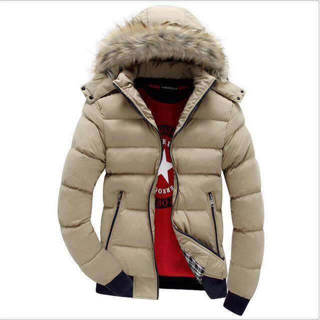 Waterproof Winter Coat Casual Hooded Cotton Padding Parka Men/'s Clothing Jacket