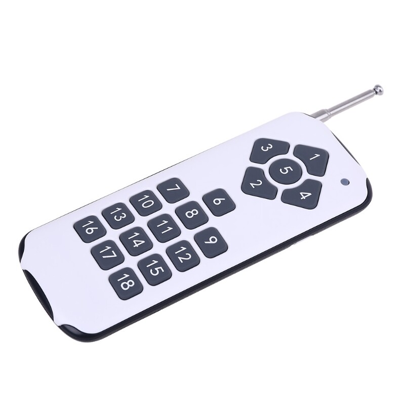 【Universal】18CH Channel RF ASK Remote Control 433MHz 18 Keys High Power Wireless Transmitter for Switch Alarm
