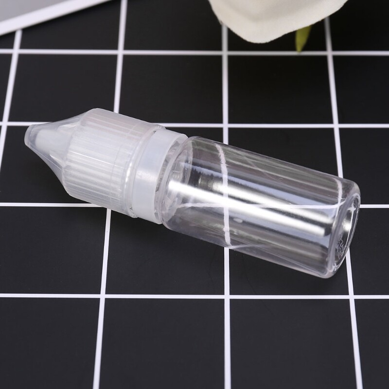 10ml-120ml PET Plastic Empty Dropper Liquid Eye Clear Water Bottle Long Tip Cap
