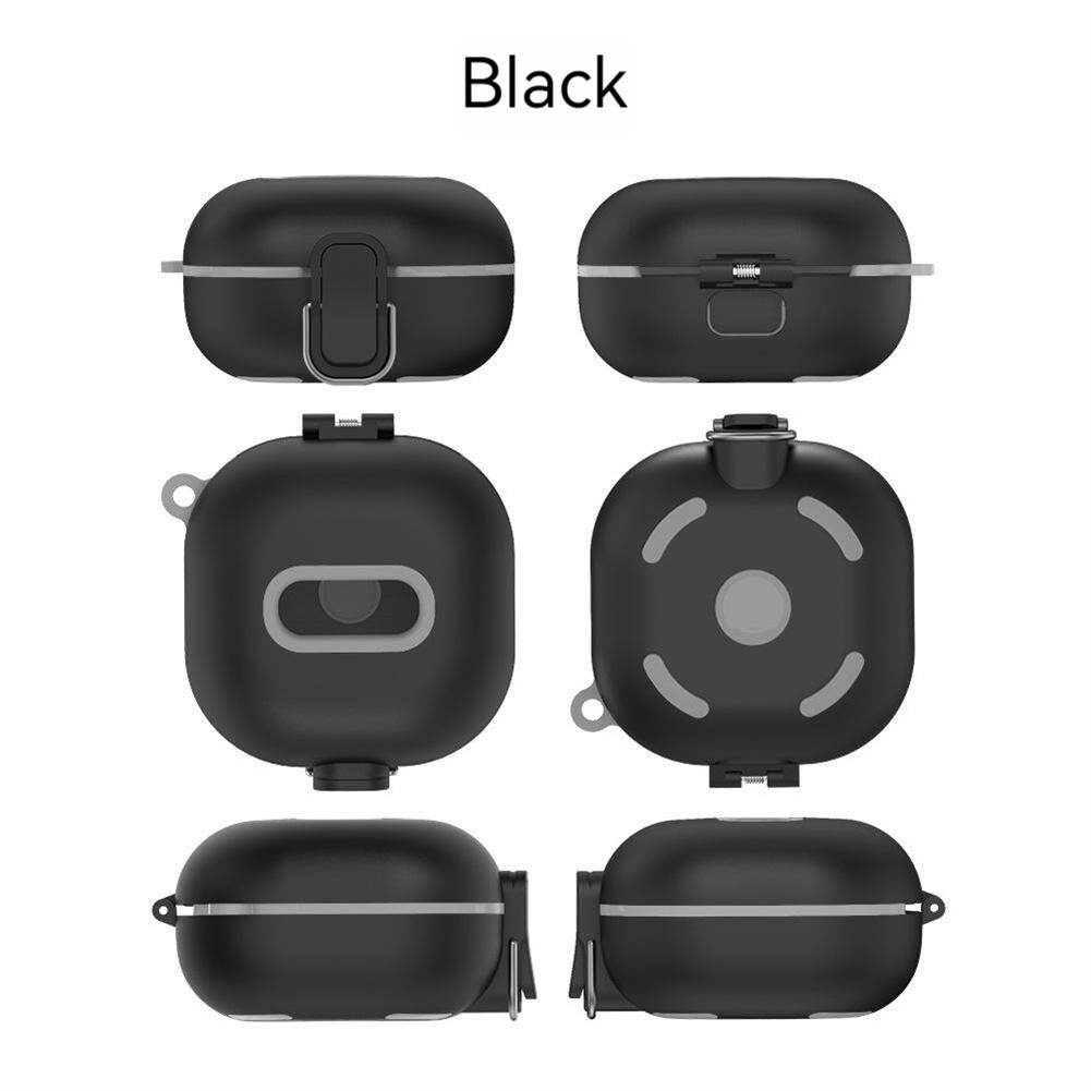Earphone Case Shockproof Protective Cover With Rope Carabiner Compatible For Samsung Galaxy Buds Live/pro/2 Headphone