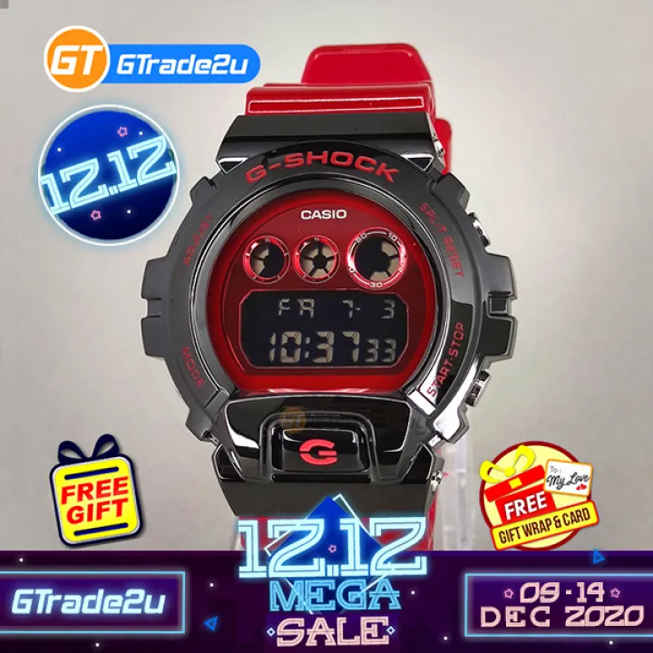 casio red black