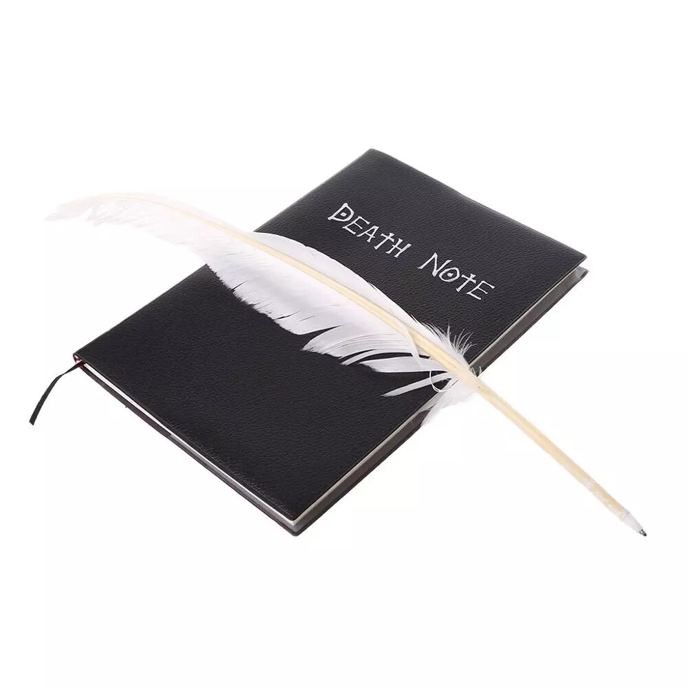 INAPO for Gift Collectable Anime Leather Diary Journal Death Note Pad Death Note Notebook Feather Pen