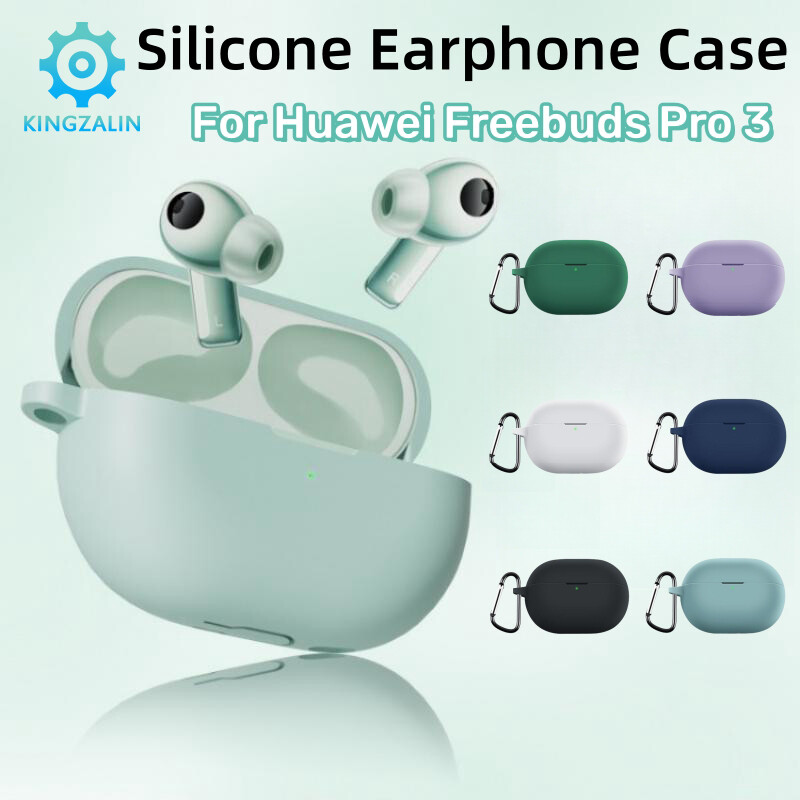 Kingzalin tai nghe silicon Trường Hợp Đối Với Huawei Freebuds Pro 3 Bảo Hiểm Đầy Đủ Chống Sốc Tai nghe nhét tai không dây vỏ Ốp bảo vệ Đối Với Huawei Freebuds Pro 3