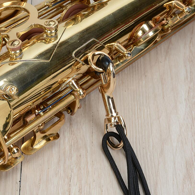 Ginni Adjustable Saxophone Neck Padded Leather Strap Sax Harness Hanging Belt Strap
