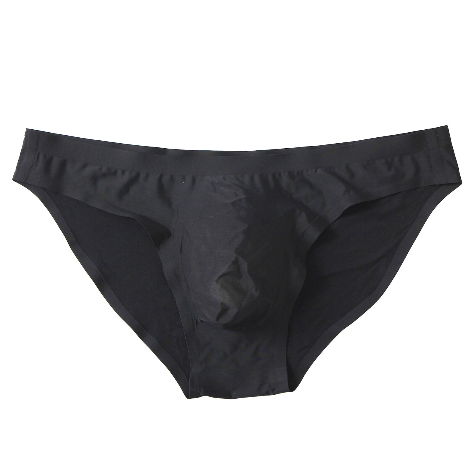 Meek Fantisia U Convex Solid Color Seamless Men Briefs Summer Ice Silk Low Waist Panties Male Underwear Solid