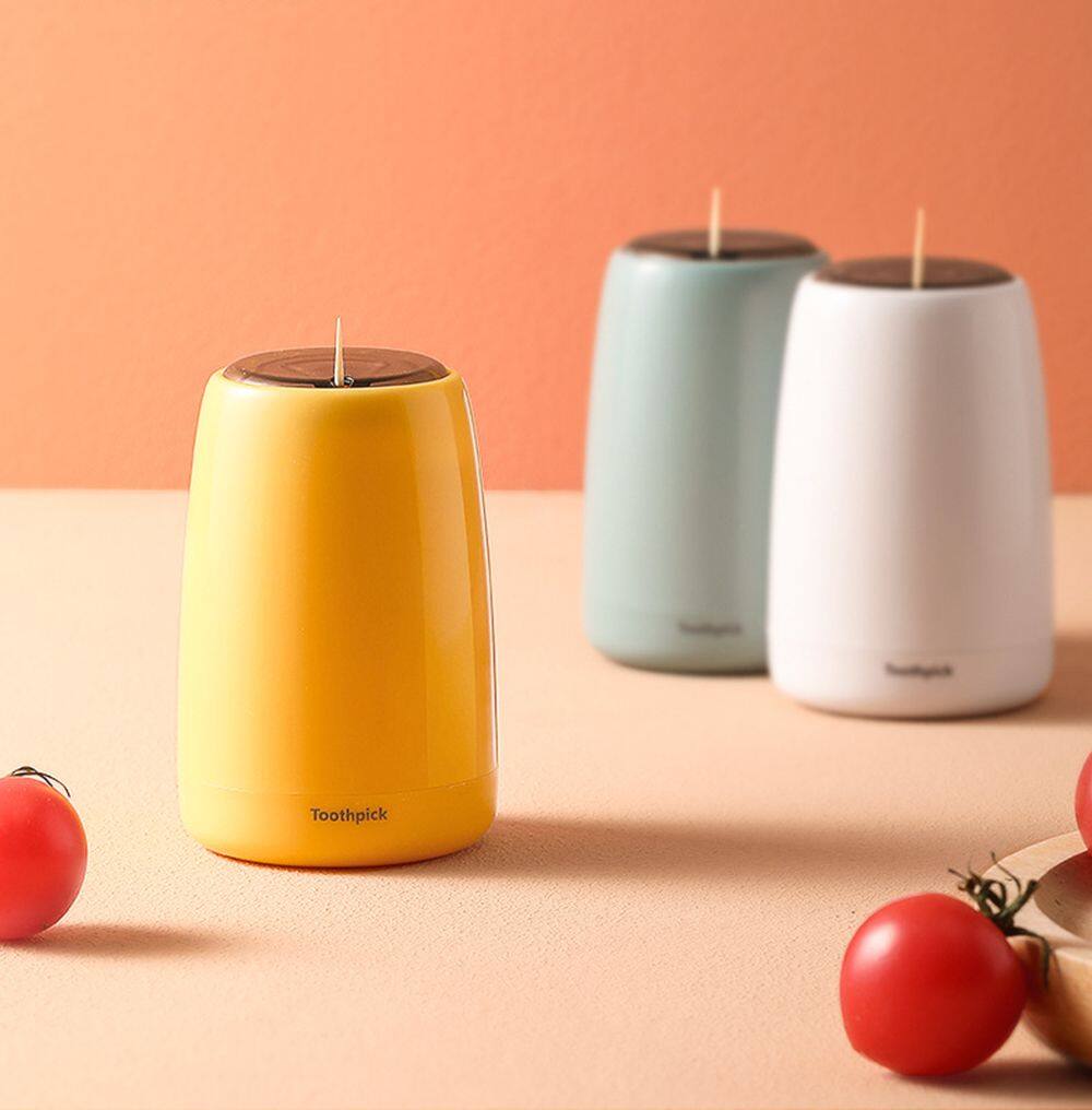 BULLOCKNE Home Automatic Organizer Container Toothpick Box Toothpick Holder Dispenser Pop-up
