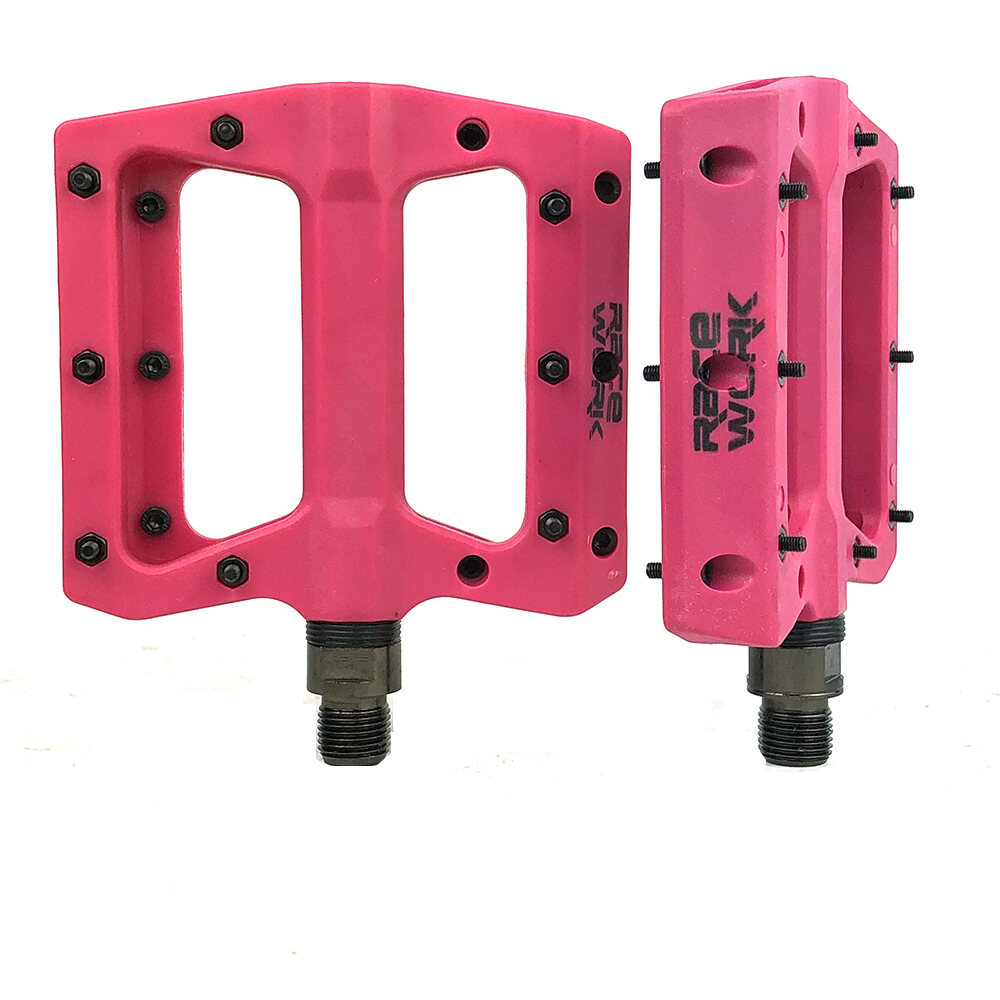 RACEWORK Concise Composite Flat MTB Mountain Bicycle Pedals Nylon Fiber Big Foot Road Bike Bearing pedales bicicleta mtb bike pedal