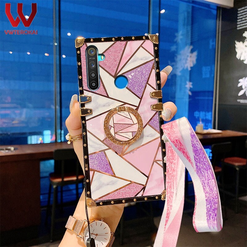 VWTEROKAI เคสโทรศัพท์สายรัดข้อมือแฟชั่นสายรัดมือฝาหลังกลิตเตอร์สายคล้อง ...