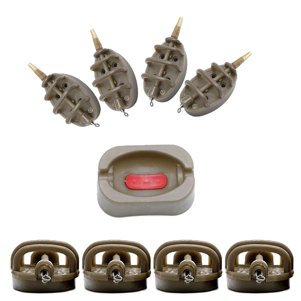 Honrane Carp Fishing Feeder Lure Bait Trap Baiting Tool Tackle Mould with Lead Weight