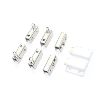 Stainless Steel Glass Door Pivot Hinge Set Glass Showcase Cabinet