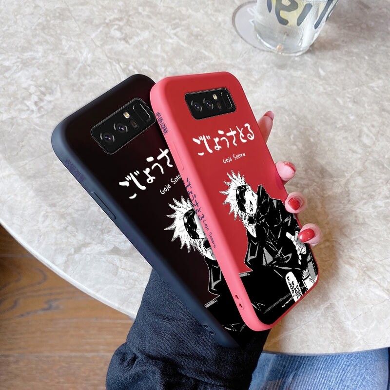 For Samsung galaxy Note 10 LITE Note 10 PLUS Note 20 ULTRA Note 8 Note 9 Phone Case with Five enlightenment Jujutsu Kaisen Shockproof soft thin Back Cover Liquid Silicone side Pattern Camera Full Lens side protector casing