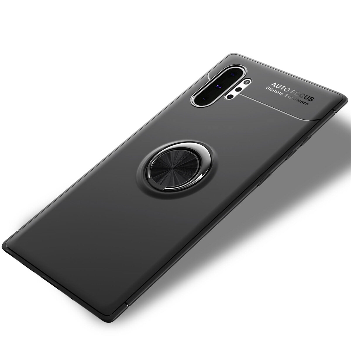 for Samsung Note10+ Note10 Plus Pro Case [Metal Ring Buckle] Soft TPU Case Back Cover Shell, with 360° Rotating Ring Holder Kickstand, Can work with Car Mount