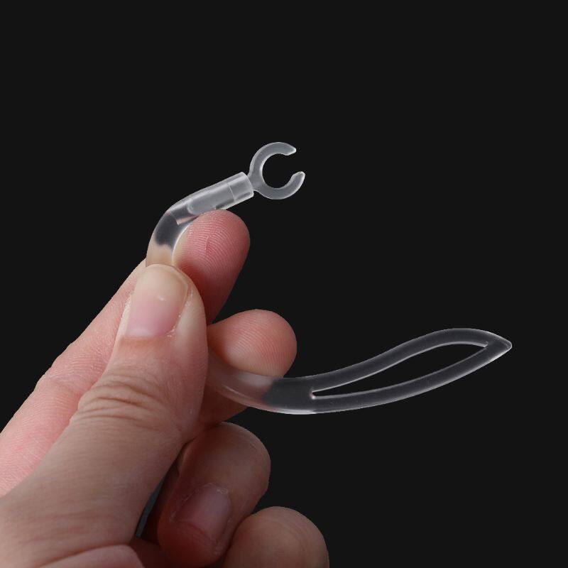 【Closet Dream】 7mm Bluetooth-compatible Earphones Transparent Soft Silicone Ear Hook  Clip