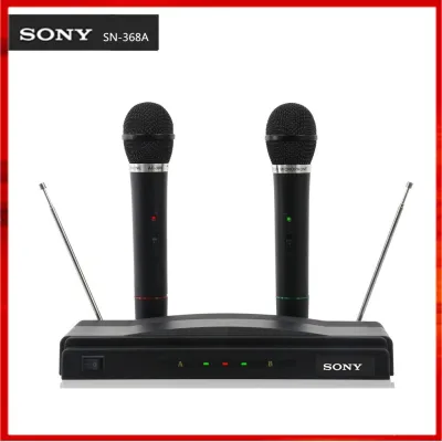 Sony SN-368A Professional Wireless Microphone for Vocal/Karaoke Cordless 2 Handheld Microphone Mic