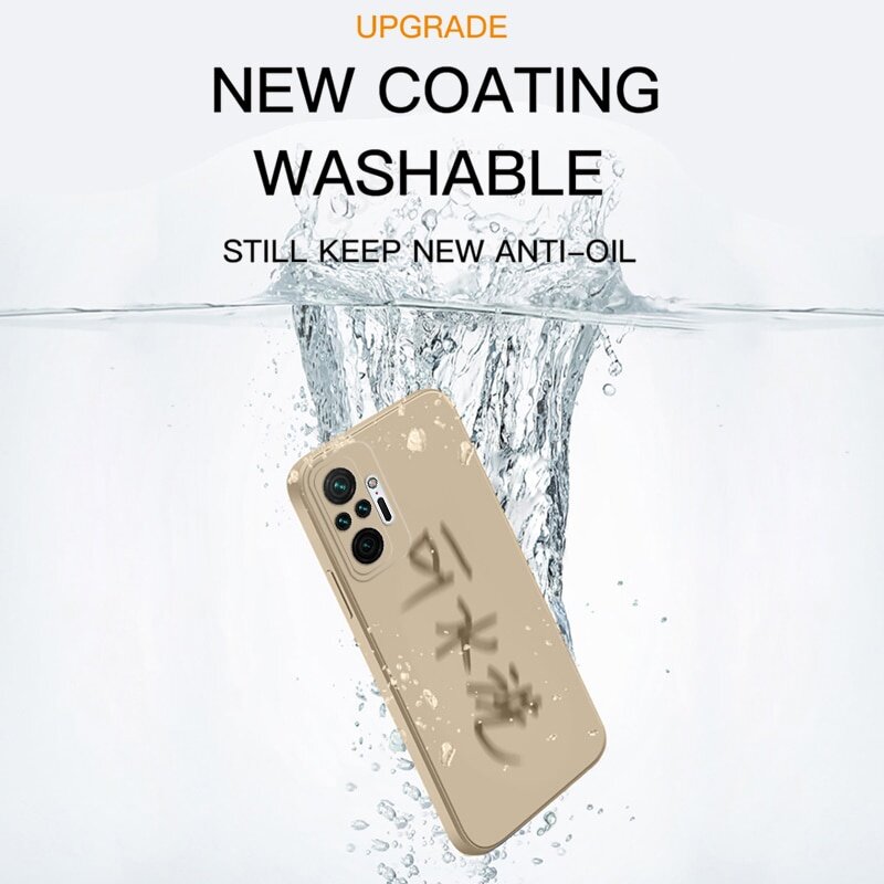 Ốp Cho Xiaomi Redmi Note 10 5G / 10 Pro / 10 S/Redmi10 Ốp Điện Thoại Silicon Lỏng Hình Vuông Ốp Lưng Note10 Note10s Note10Pro TPU Mềm Chống Sốc