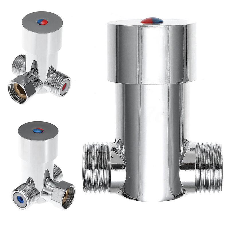 BOKALI 1PCS Hot Cold Water Temperature Control Mixer Mixing Valve Sensor Tap