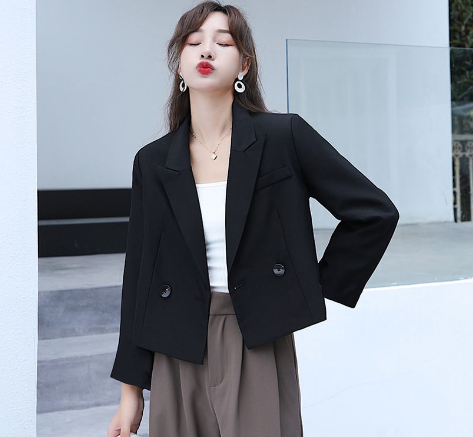cropped blazer crop grey blazer short 