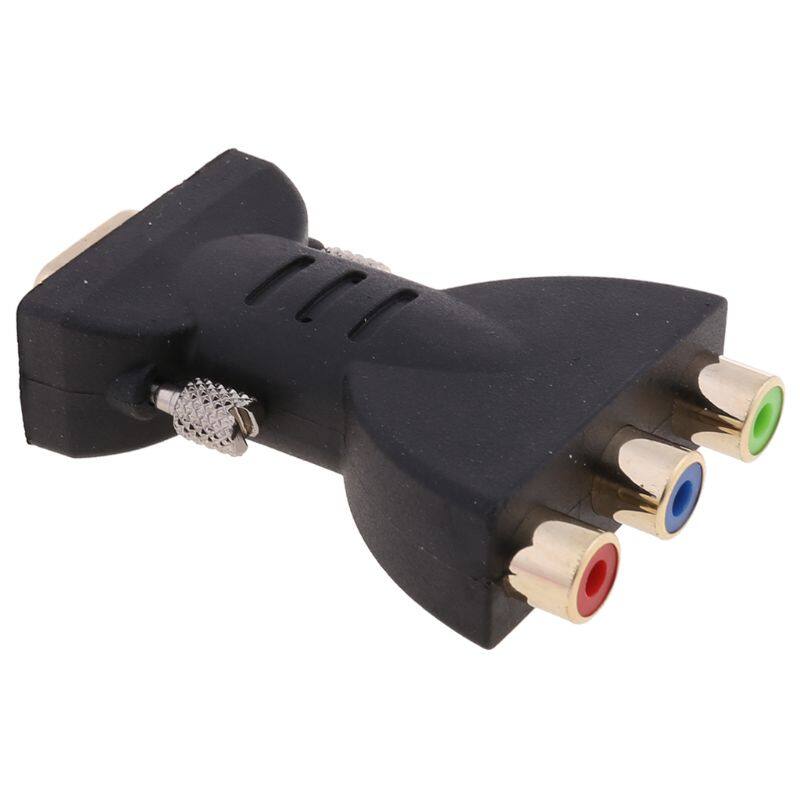 VGA to AV Adapter VGA to 3RCA Plug Converter Component Video Jack Connector for DVD TV High Definition Devices
