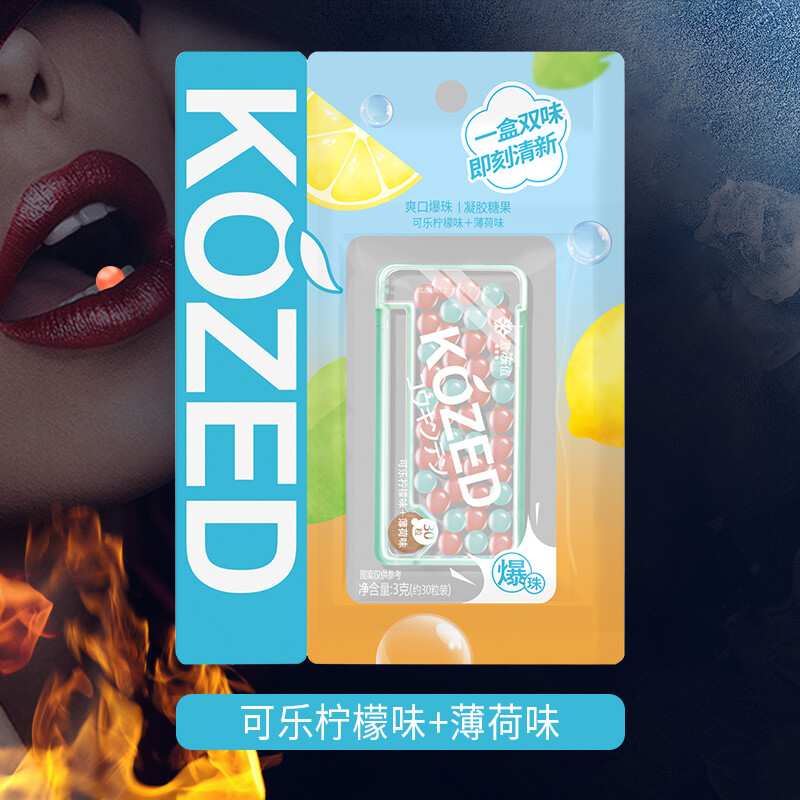 KOZED authentic adult popping beaded mint candies, new and new