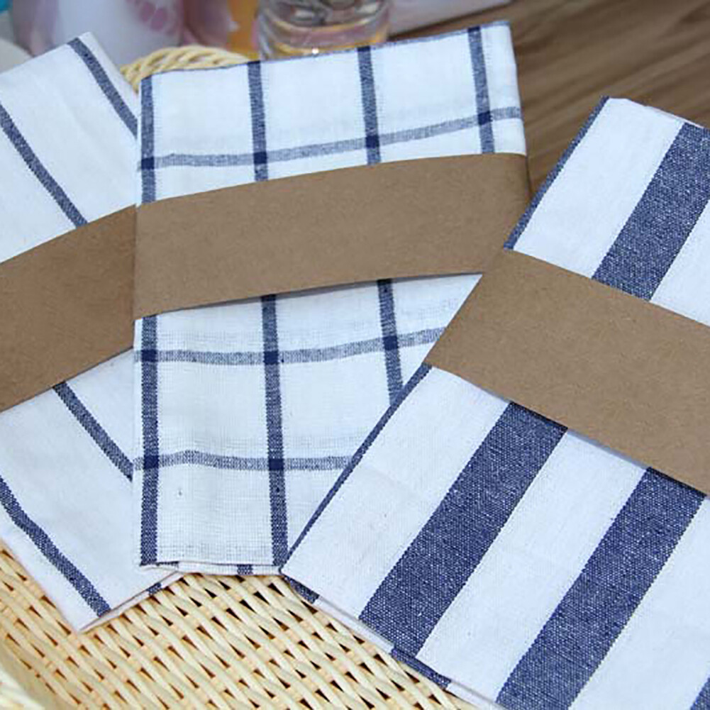Linen Cotton Stripe Kitchen Table Mats Napkin Placemat Cloth Cup Coaster Pad