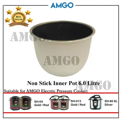 AMGO Electric Pressure Cooker 6L Non Stick Inner Pot Replacement