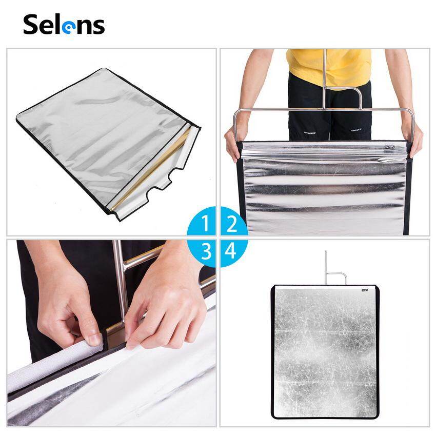 Selens Stainless Flag Panel Cloth 4 in 1 Reflector Diffuser For Photo Video Studio