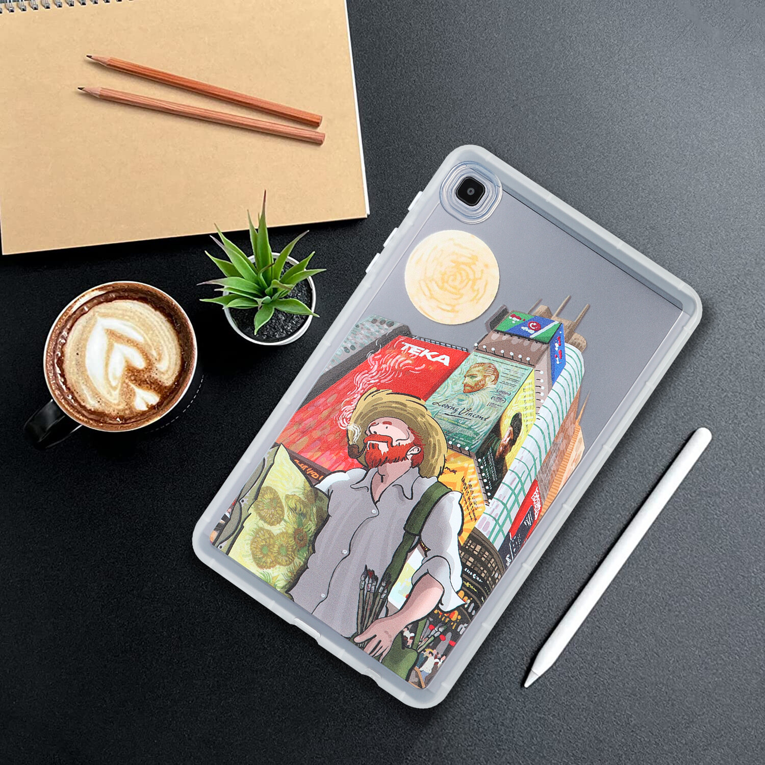 For samsung galaxy tab a7 10.4 sm-t509 sm-t500 sm-t505 t505n tab a8 10.5 sm-x200 sm-x205 fashion popular innovation painted clear cover tablet shockproof protection case