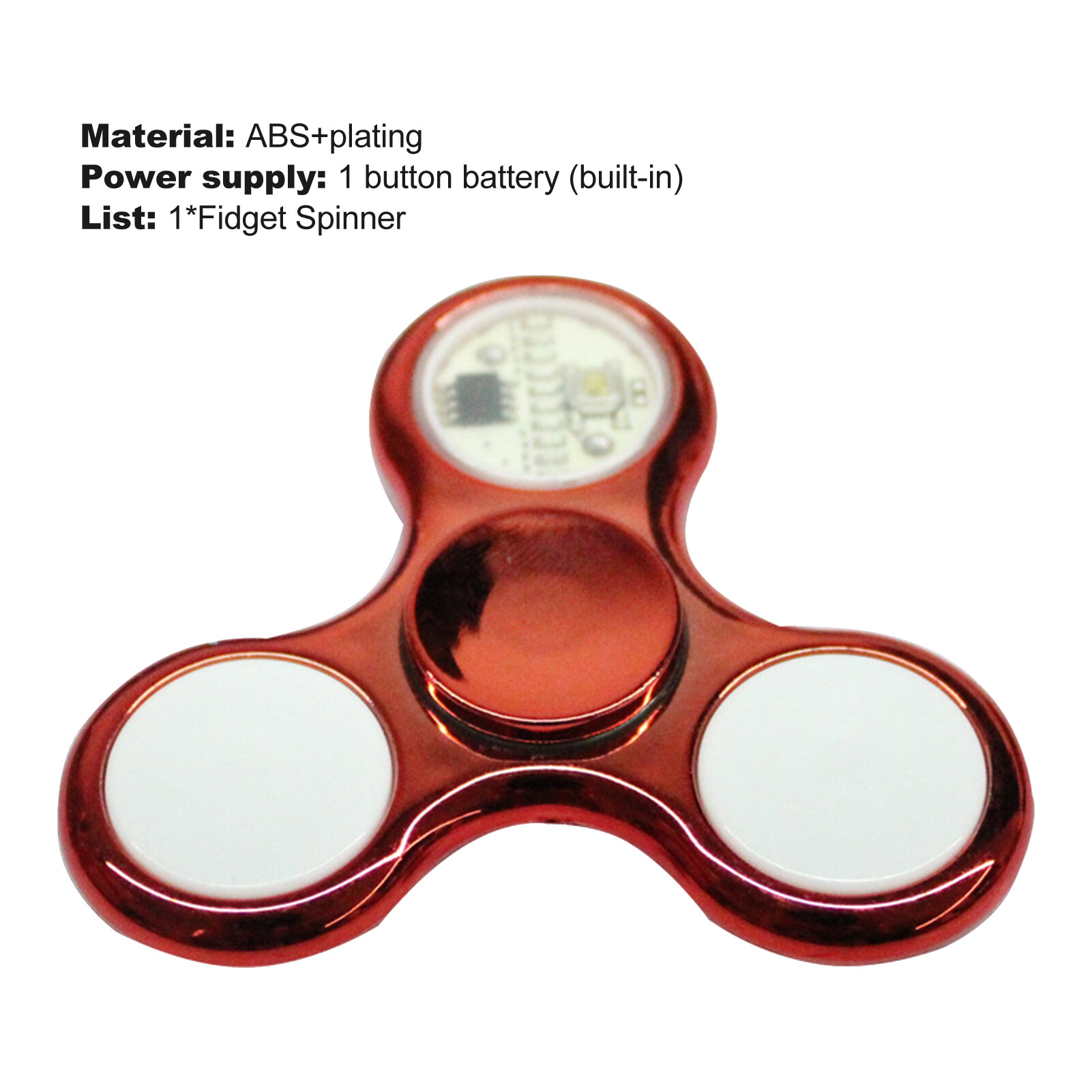 Rotating Finger Spinner Light Effect Changing Patterns LED Electroplate Finger Fidget Hand Spinner for Home