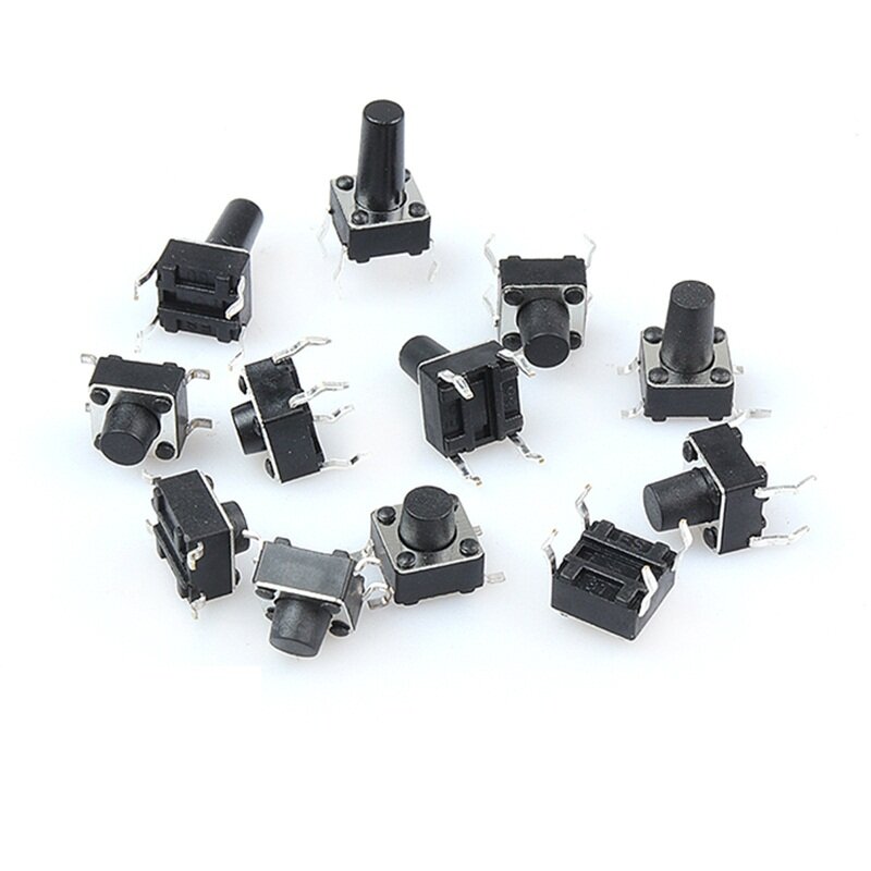20pcs 6×6×7mm 67mm tact tactile push button switch dip-4pin