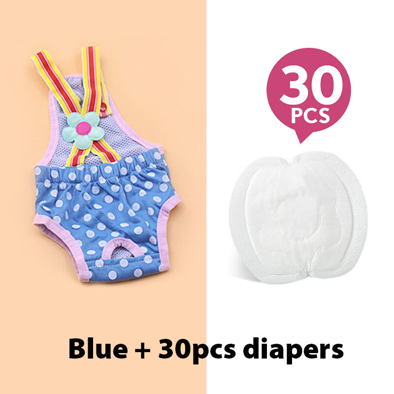30pcs Dog Diaper Diapers for Dogs Male Dog Sanitary Pants with Suspenders Small Disposable Pet