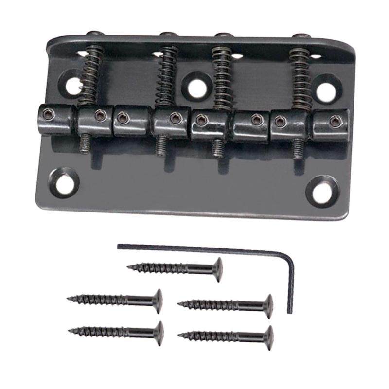 Baoblade 1 Set Electric Bass Roller Saddles Bridge Tailpieces w/ Screws Wrench Malaysia