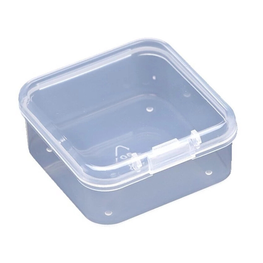 Mini transparent square plastic box jewelry storage box container