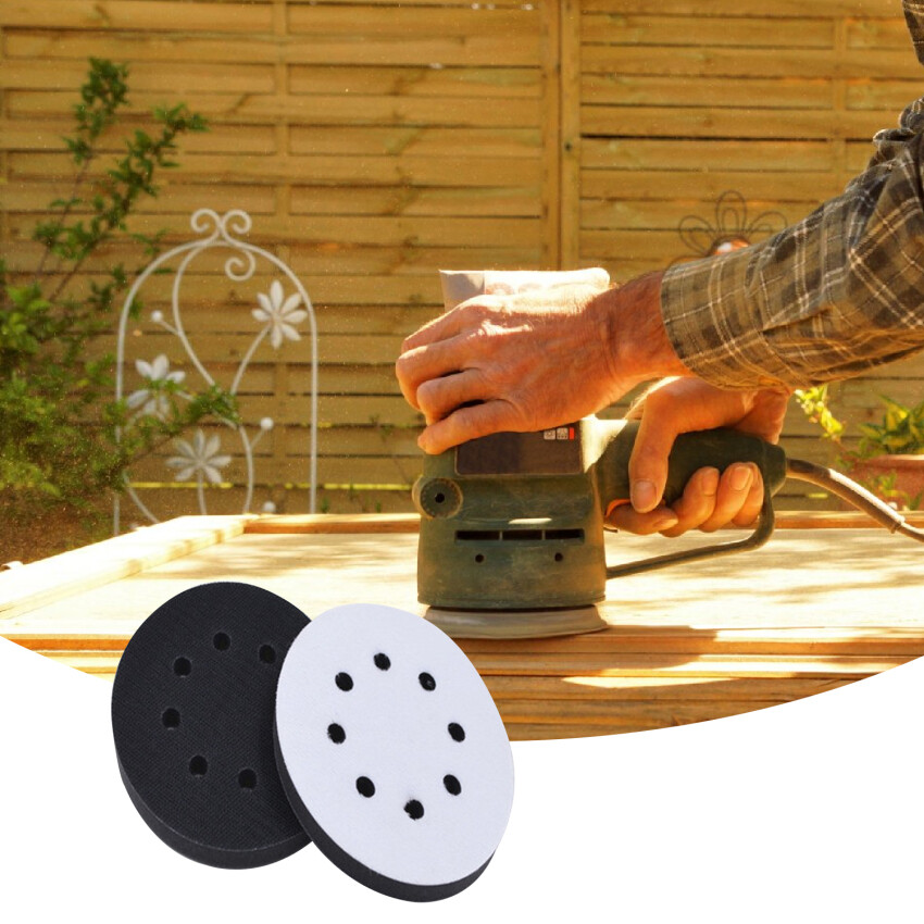 5 Inch 125mm 8 Holes Soft Interface Sanding Polishing Disc Self-Adhesive Hook-Loop Backing Pad Abrasive Tools