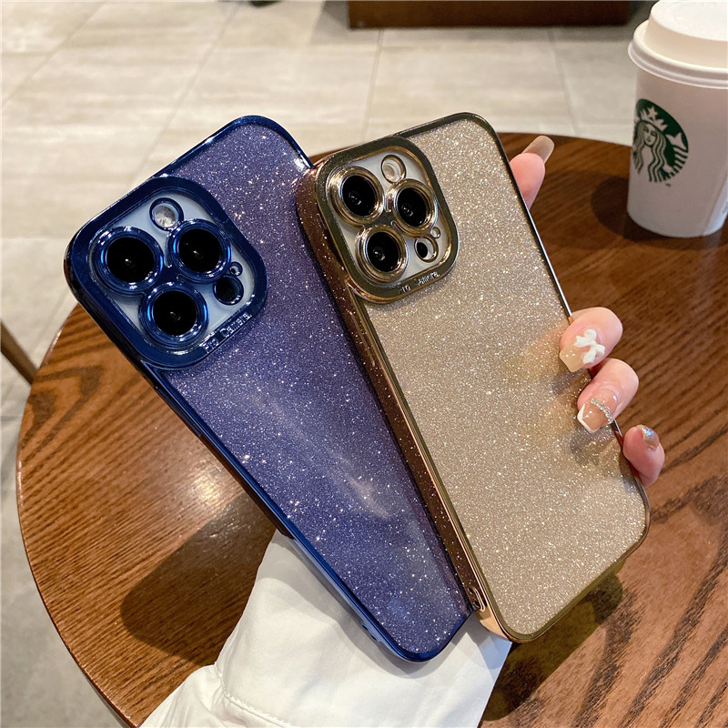 Zeallion Ốp Điện Thoại Trong Suốt Lấp Lánh Dành Cho [Apple iPhone 13 12 11 Mini Pro X XR XS Max 7 8 6 Plus SE 2020] Ốp Bảo Vệ Mềm