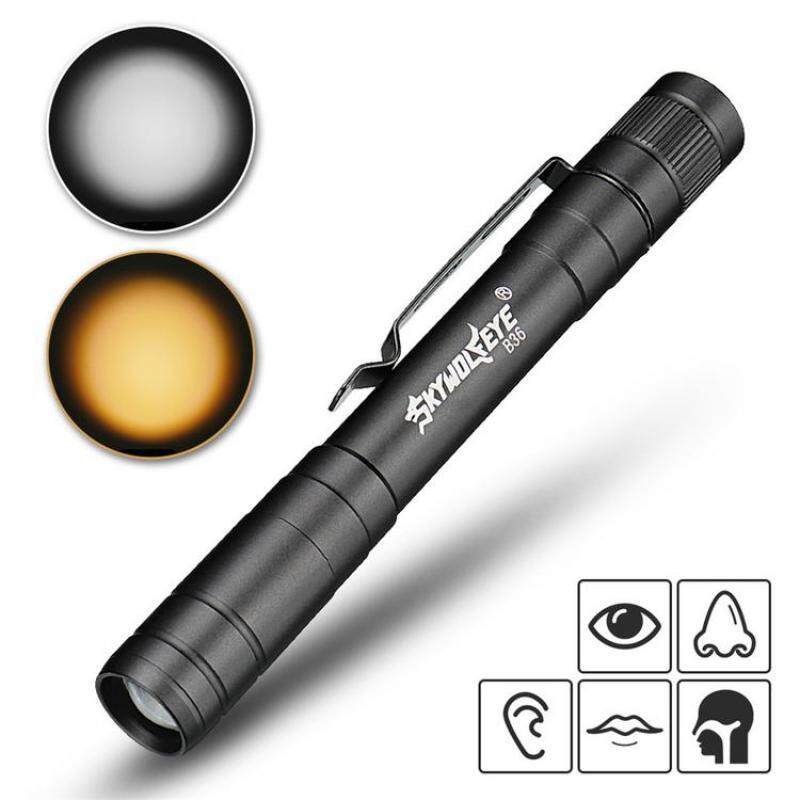 Đèn pin LED cầm tay mini Đèn pin chạy bằng pin với nguồn sáng kép cho cắm trại khẩn cấp ngoài trời