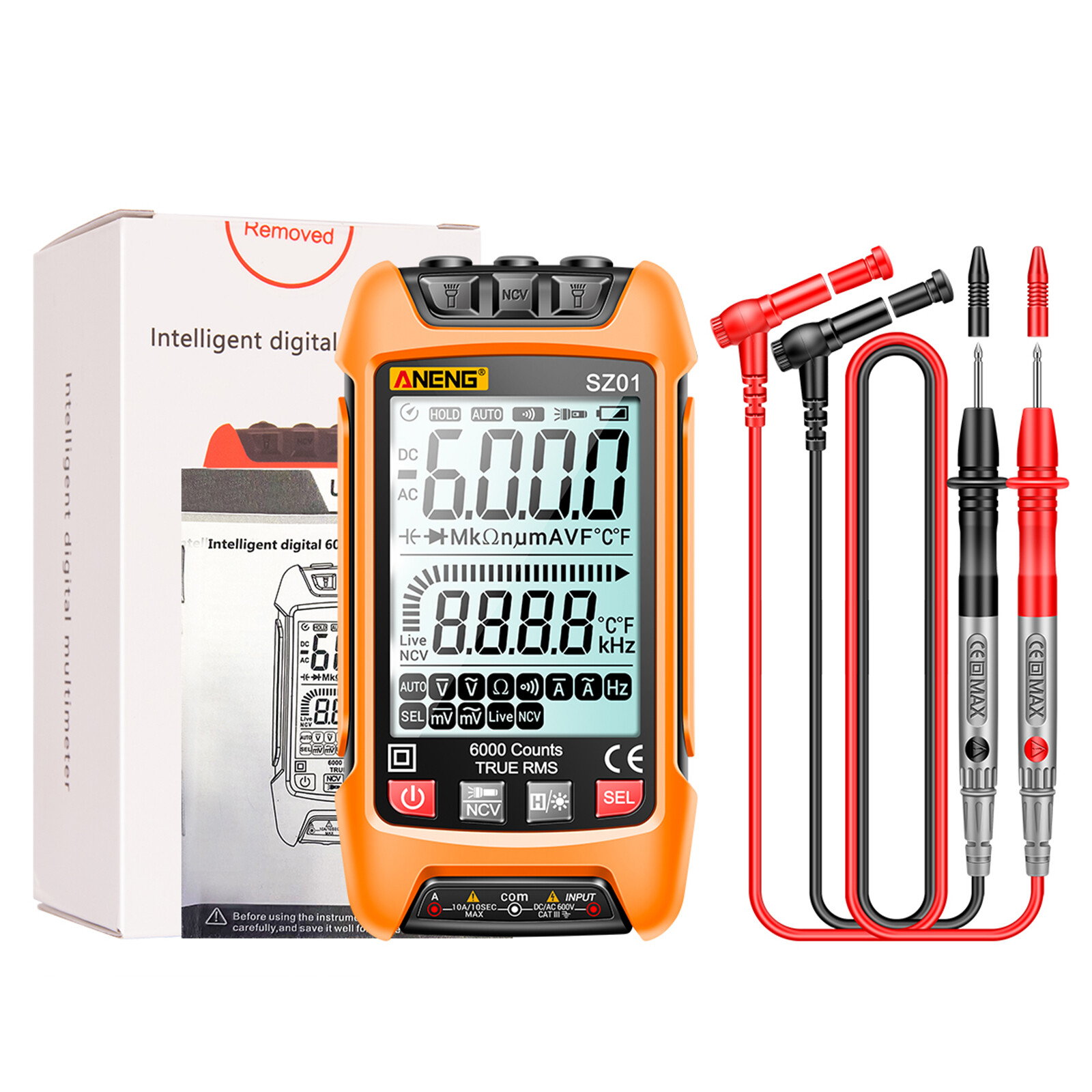 Digital Multimeter Multi- Tester Voltmeter Ammeter AC/for DC Voltage Current Resistance Frequency Electrical Test Meter