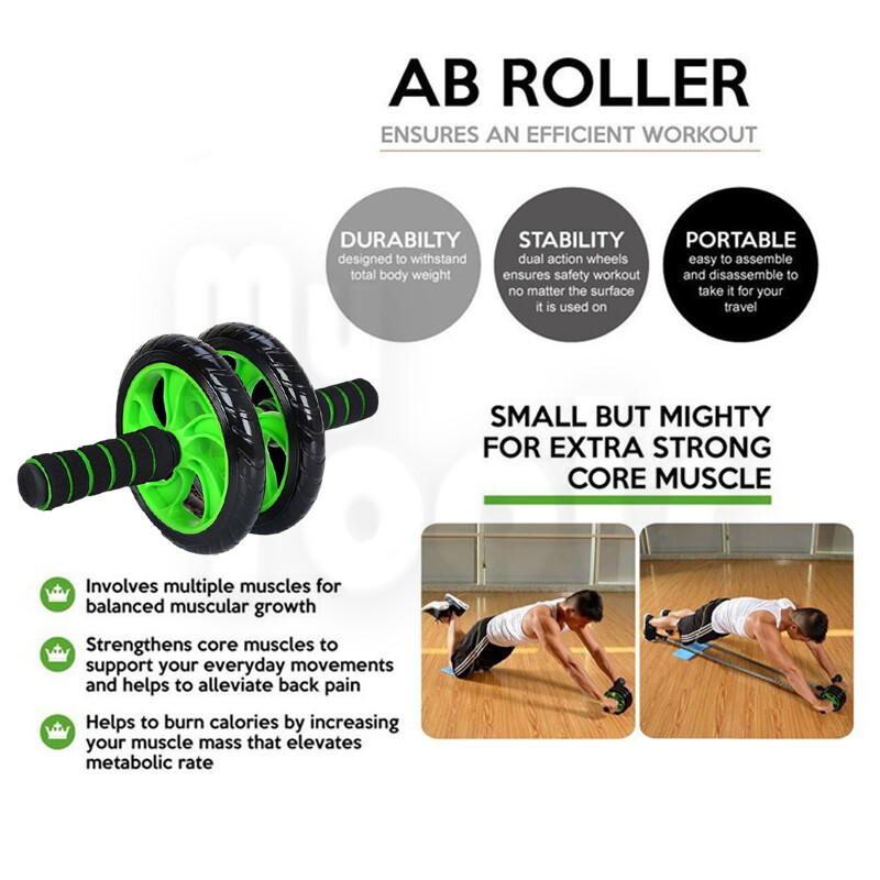 Wheels Ab Roller Abdominal Muscle AB Fitness Dual Wheel Strength