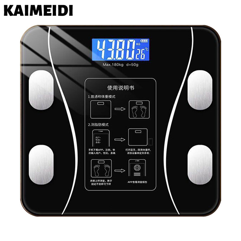 KAIMEIDI Smart Bluetooth Weight Scale Wholesale Multifunctional Electronic Scale Household Human Body Professional Body Fat Measurement Body Fat Scale