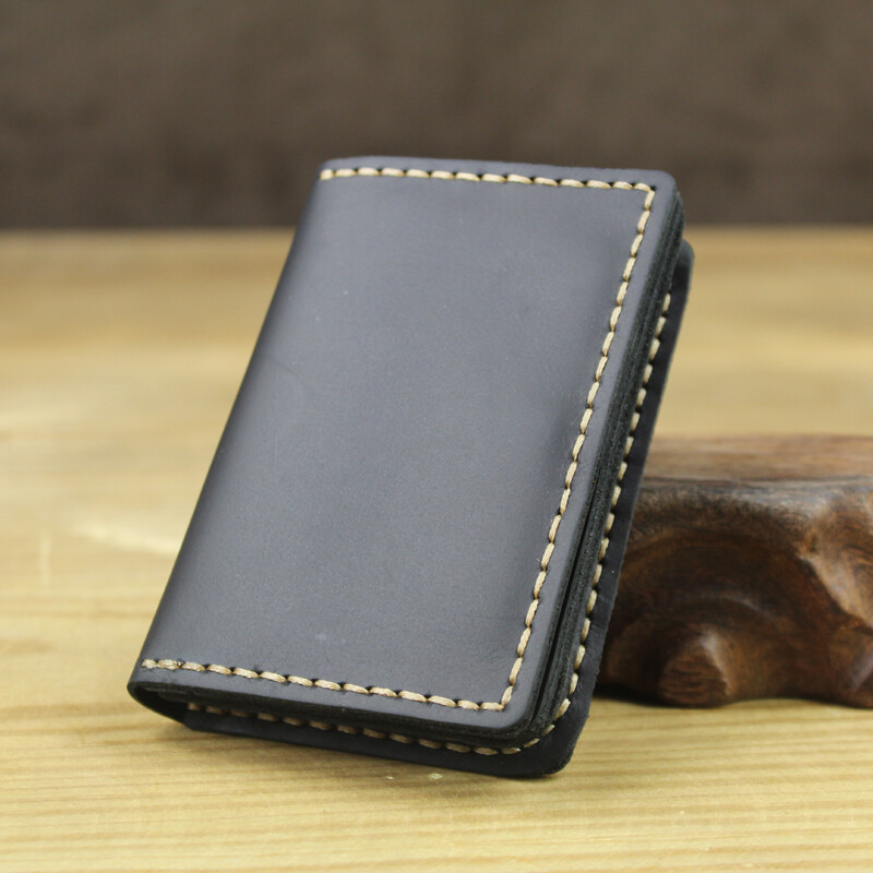 FANCODI Credit/ID Card Case Genuine leather Handmade High Quality Men Retro Small Wallet Bus/Name Card Holder Leather women Card Wallet MC409