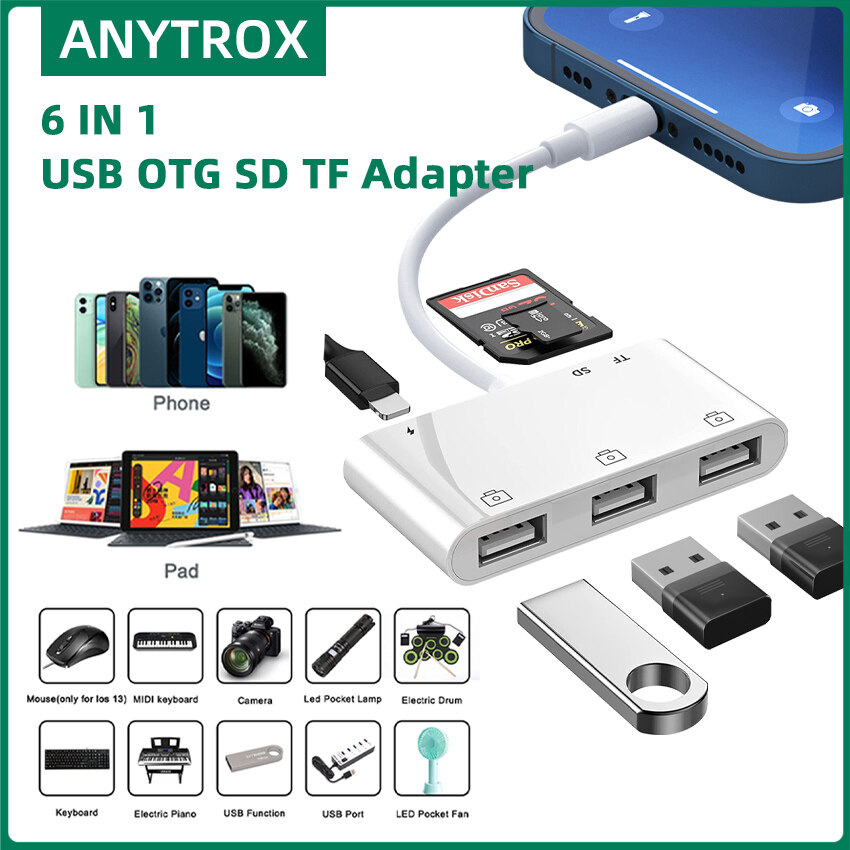 Lightening to USB Adapter,USB Camera Adapter USB Female OTG to Phone Adaptor Compatible with Phone/Pad,Support OS9.1 and above,Card Reader,USB Flash Drive,U Disk Mouse Keyboard 