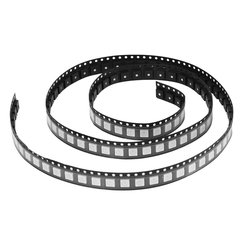 100pcs ws2812b rgb led chip 5050smd white pcb ws2812 individually addressable chip pixels dc5v