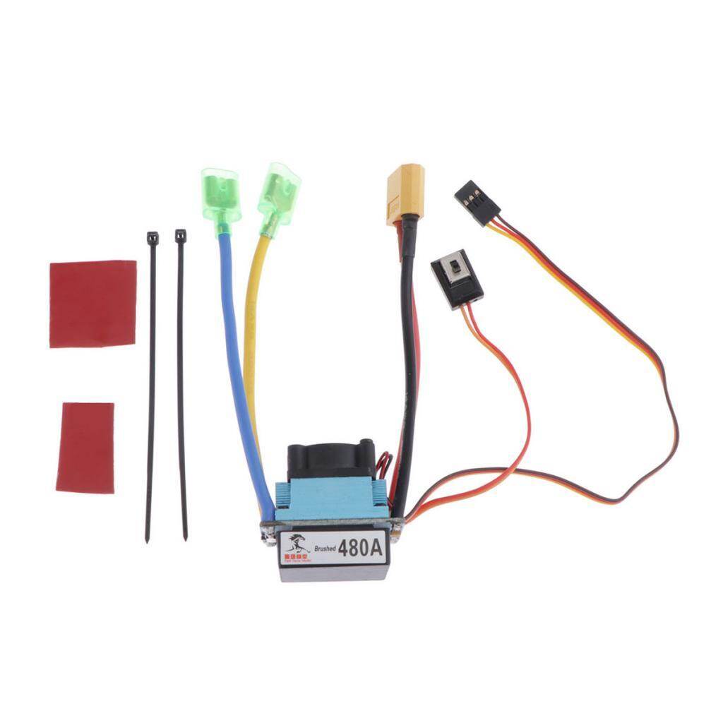 Miusue 480A Speed Controller Waterproof Brushed ESC for 540/550/775 Motor