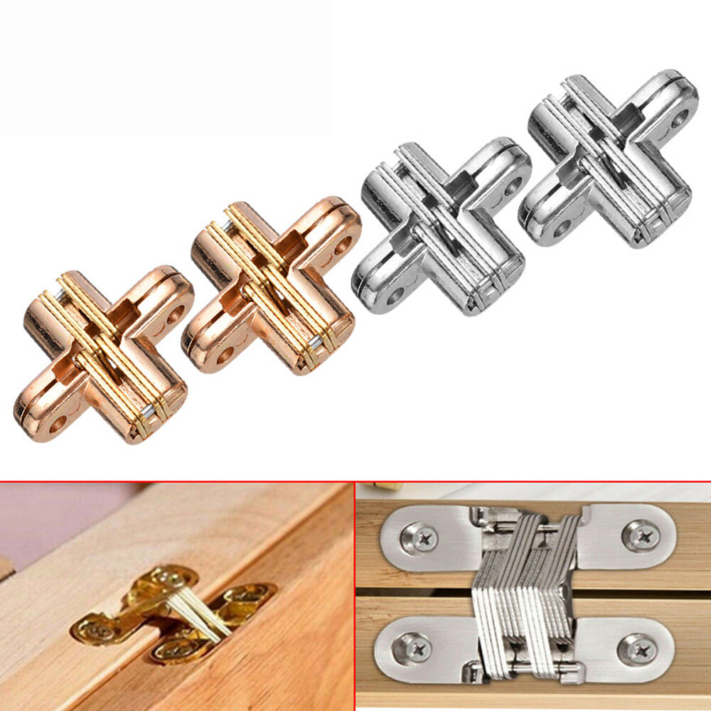 Folding Concealed Furniture For Cabinet Cupboard Wooden Box Heavy Duty Oncealed Cross Hinge Hardware Hardware Tool Door Hinge
