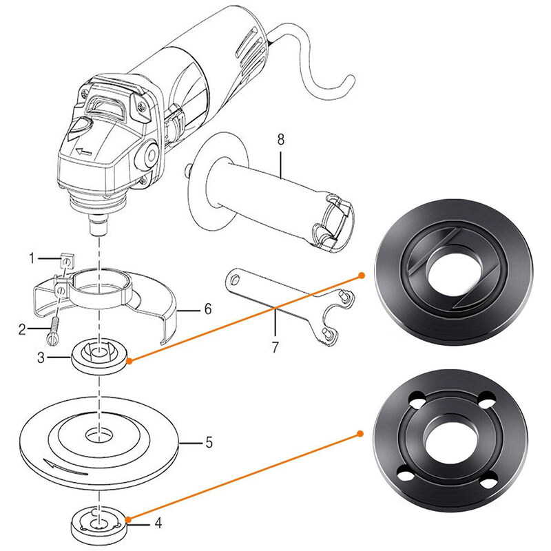 5 Pack Angle Grinder Flange Nut 5/8 for Dewalt Ryobi Makita 2243991 1934654 2245684 9005BZ