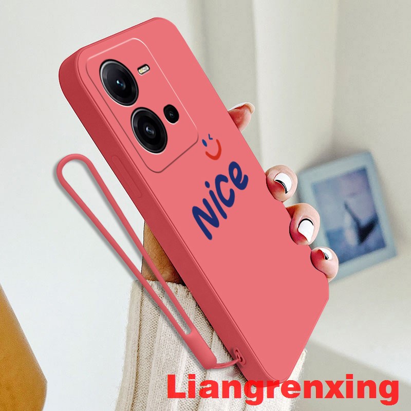 ốp lưng ốp lưng Vỏ Ốp mềm Vivo Y35 4G 2022 vỏ điện thoại bảo vệ Silicone lỏng mịn vỏ Cản Sốc chống sốc thiết kế mới ytnc01 viền vuông cute đẹp viền vuông cute
