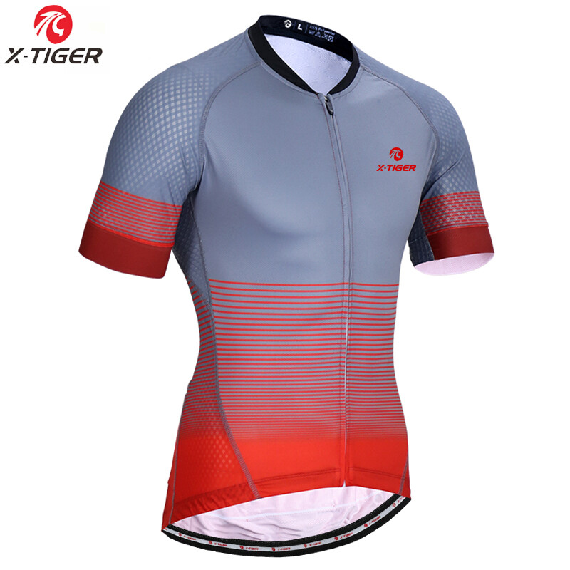 X-TIGER Cycling Jersey Men Quick-Dry MTB Maillot Bicycle Shirts Pro Cycling Clothing Summer Breathable Polyester Bike Jersey
