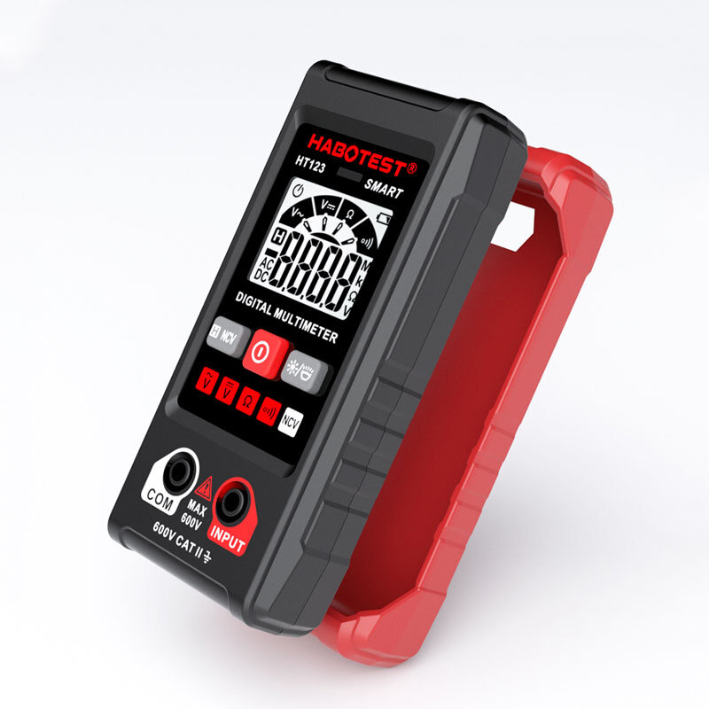 HT123 Smart Digital Multimeter High-precision Auto Range Multimeter NCV AC DC Voltage Resistance Continuity Tester with Backlight