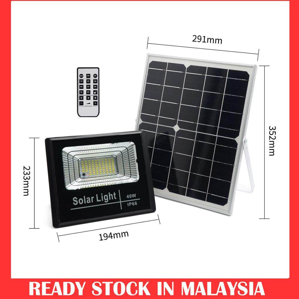 Tgadget 40w 60w Led Solar Flood Light With Remote Spotlights Ip66 Intelligent Outdoor Lighting Waterproof 8 Modes