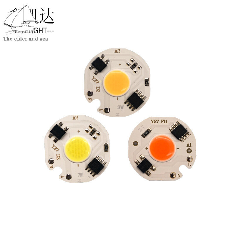 Đèn Chip LED COB 220V 3W/5W/7W/10W Đèn Chiếu Sáng Đèn Pha Tự Làm