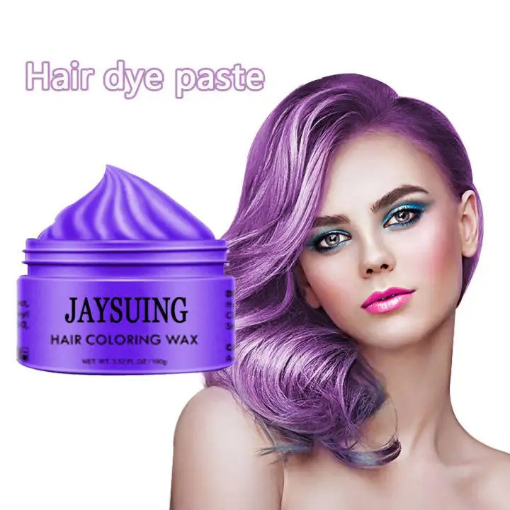 Purple 100g Natural Unisex Diy Hair Color Mud Cream Temporary Hair